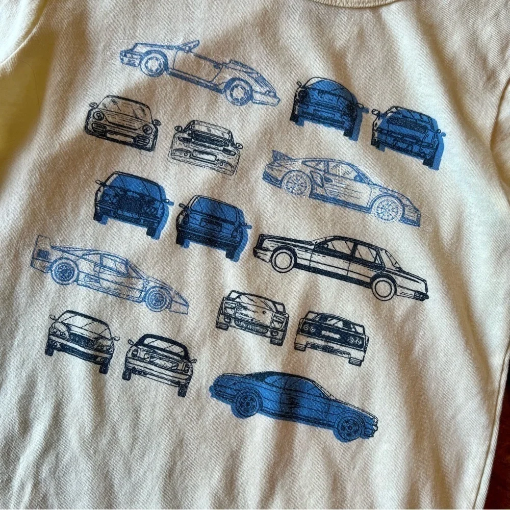 Crewcuts Yellow & Blue Glow In The Dark Car Long Sleeve T-Shirt